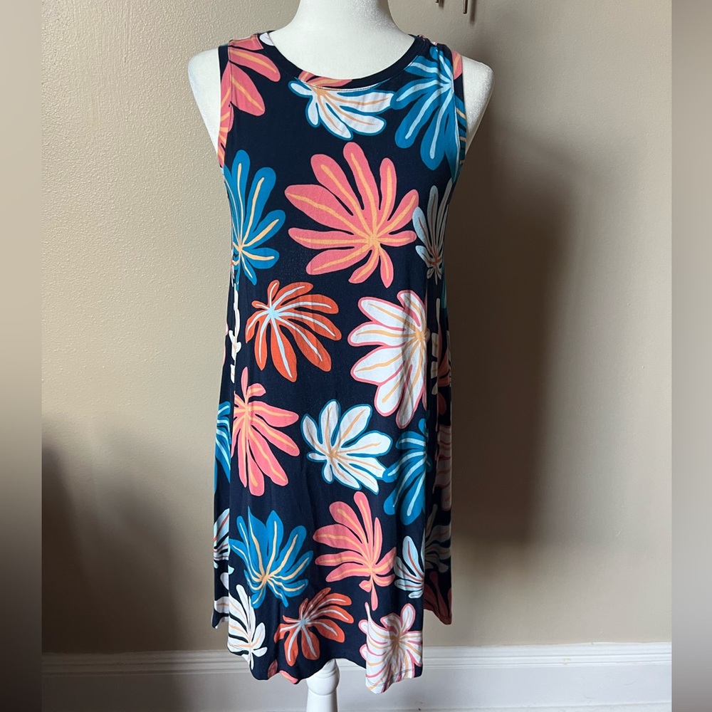 LOFT Casual Tropical Floral Knit Dress